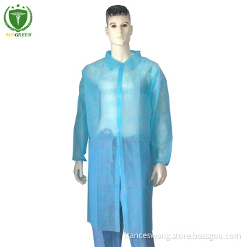 PP non-woven lab coat with velcro
